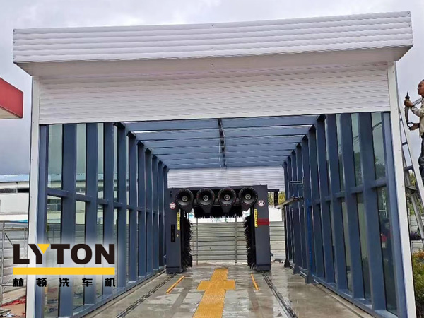 隴原大地某用戶全自動洗車機交付使用！GD系列龍門往復式全自動洗車機 日洗車量150+