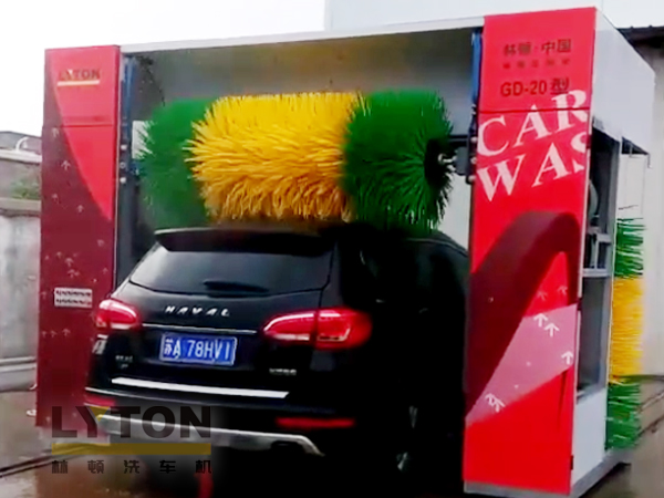 往復式結構設計，場地適應性強！林頓GD-20型龍門往復式全自動洗車機作業(yè)視頻